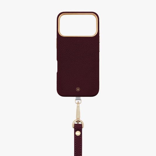 iPhone 18 Pro Leather MagSafe Case with Wrist Leather Strap