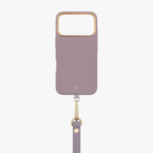 iPhone 17 Pro Leather MagSafe Case with Wrist Leather Strap