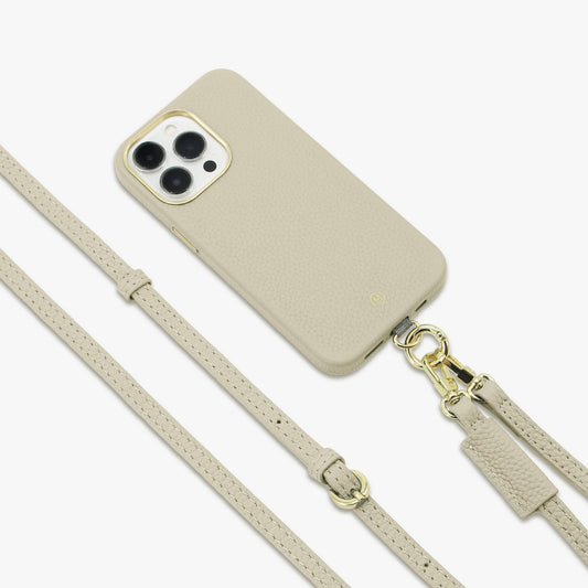 iPhone 14 皮革手機殼連可拆卸手機背帶