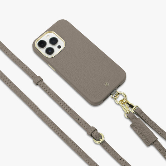 iPhone 14 Pro Max 皮革手機殼連可拆卸手機背帶