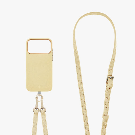 iPhone 18 Pro Leather MagSafe Case with Crossbody Leather Strap