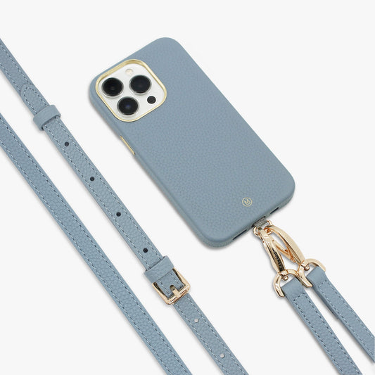 iPhone 15 Pro Leder MagSafe Hülle mit Crossbody Ledergurt