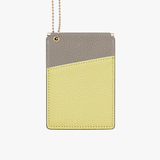 Bicolor Leather Pass Holder