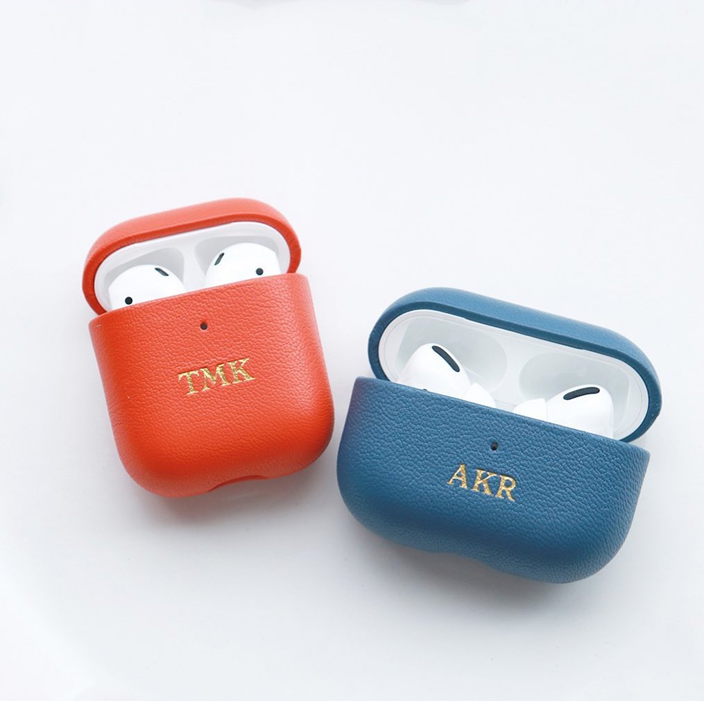 Personalized Leather AirPod Case. Monogrammed AirPod Case. Airpods