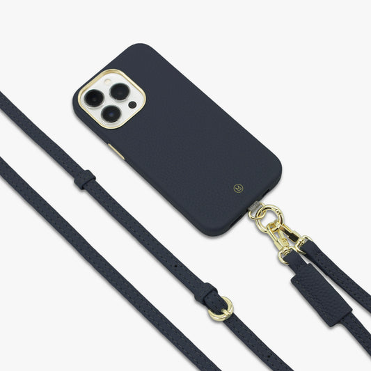 iPhone 14 Pro 皮革手機殼連可拆卸手機背帶